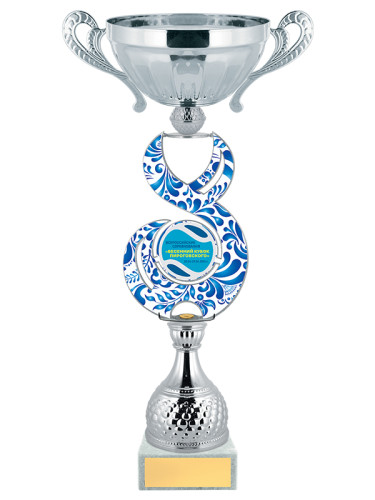 Кубок наградной в стиле гжельской росписи – KM3049