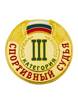 Знак - Спортивный судья 3 категории Знак - Спортивный судья 3 категории