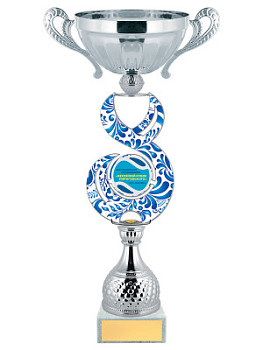 Кубок наградной в стиле гжельской росписи – KM3049